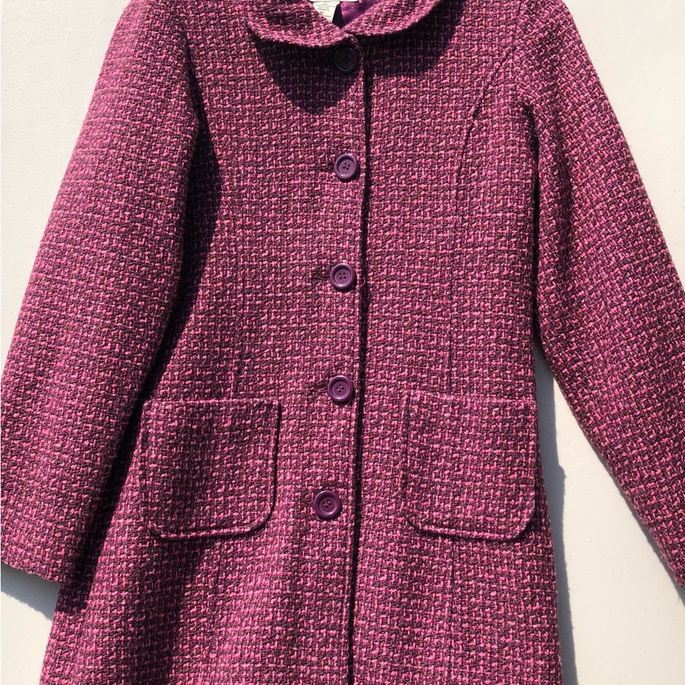 Tweed fabric beautiful girls long coat